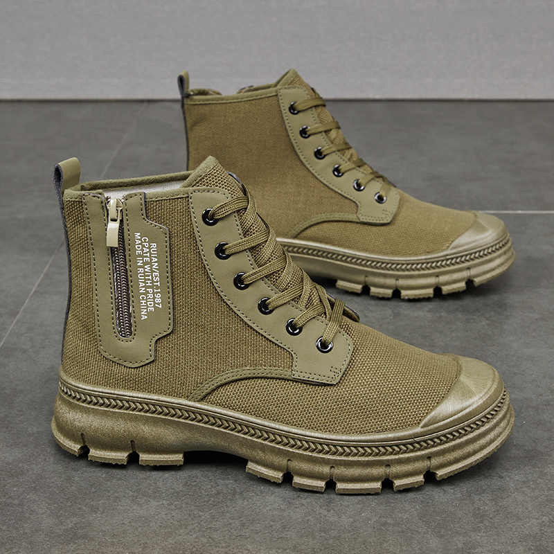 Discover the Ultimate Hiking Companion: Men's Side Zipper High-top Shoes