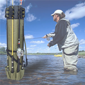 The Ultimate Fishing Companion: Your Go-To Fishing Rod Fishing Gear Cylindrical Fishing Bag