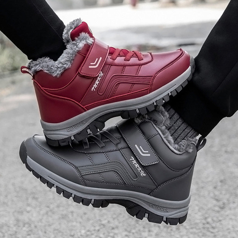 Winter Warm Plush Velcro Hiking Shoes