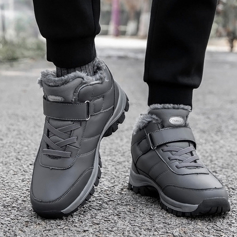 Winter Warm Plush Velcro Hiking Shoes