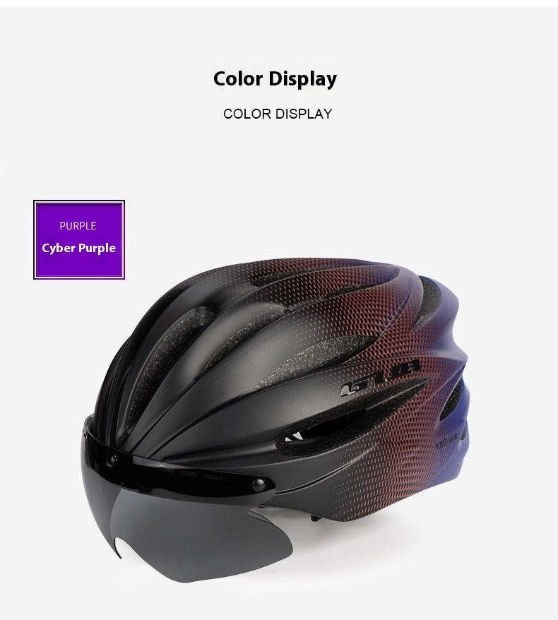 Mountain Bike Integrated Magnetic Goggles Helmet