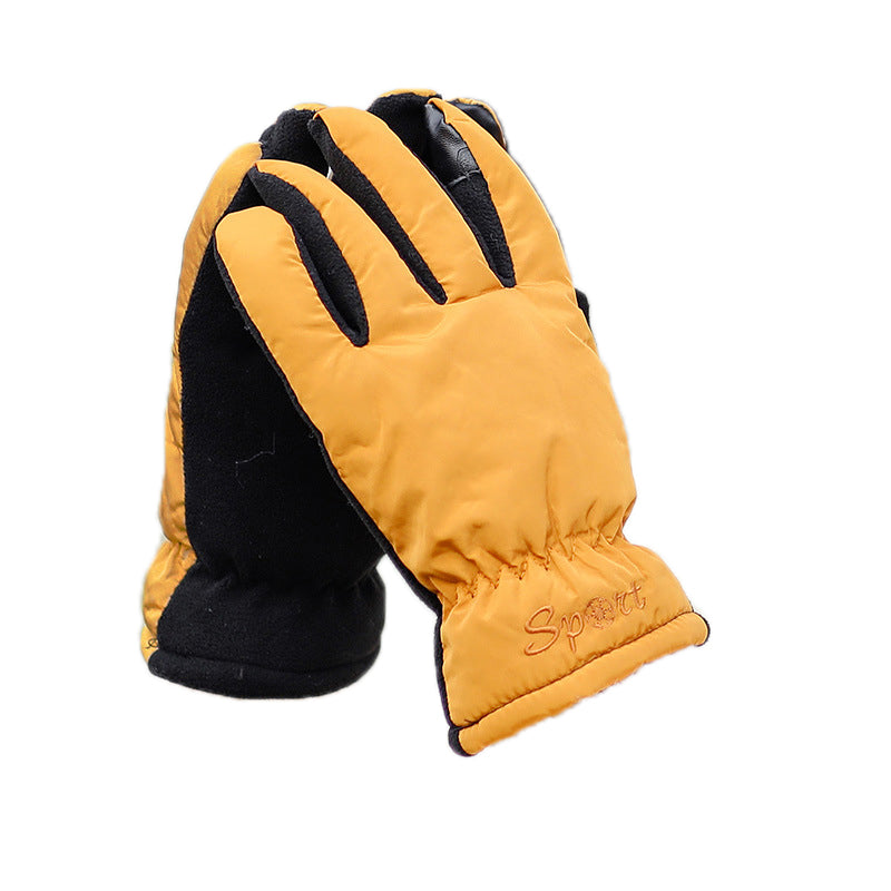Cycling plus velvet windproof electric bike gloves