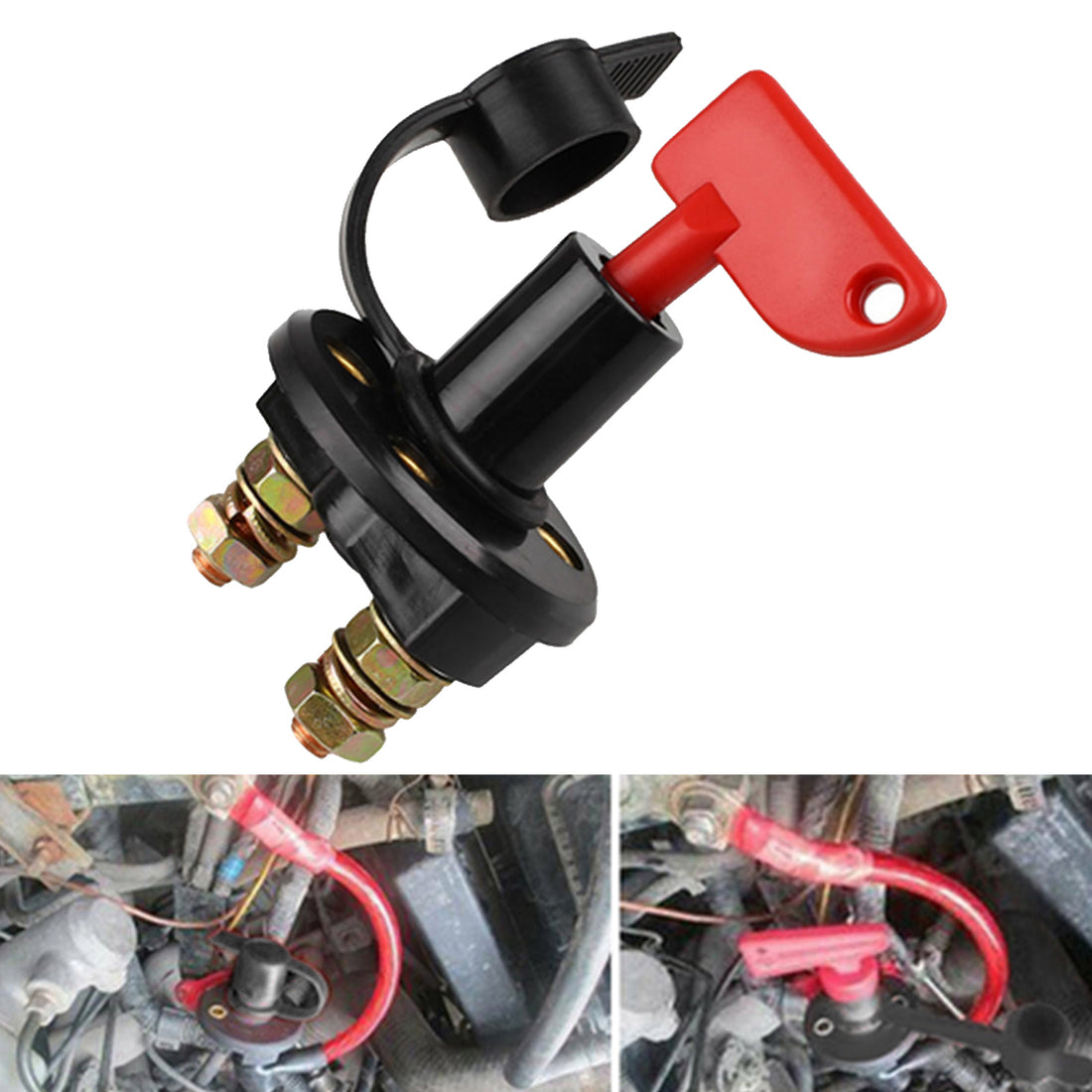 Boat Car RV Truck Battery Isolator Switch Cut Off Disconnect Power Kill Key