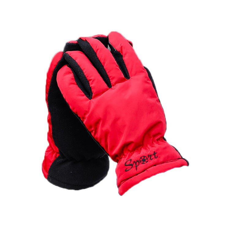 Cycling plus velvet windproof electric bike gloves