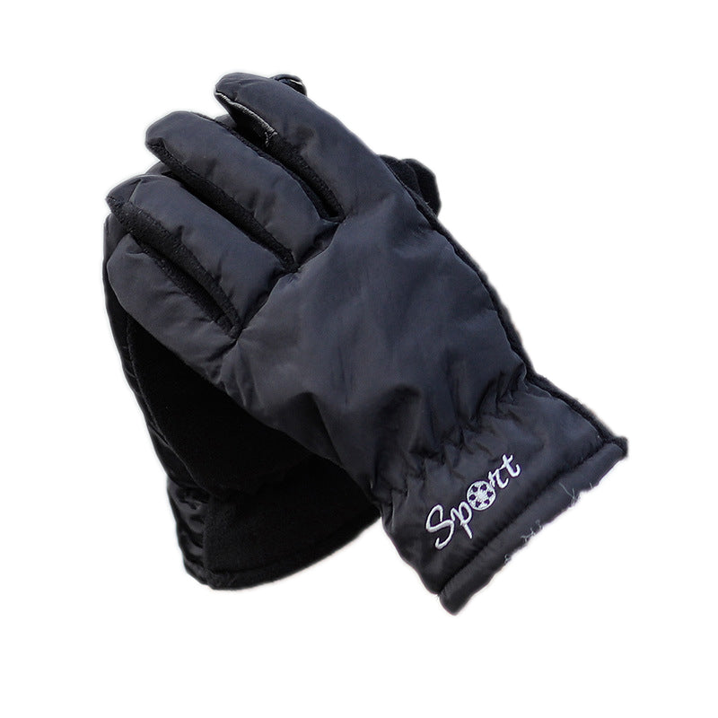 Cycling plus velvet windproof electric bike gloves