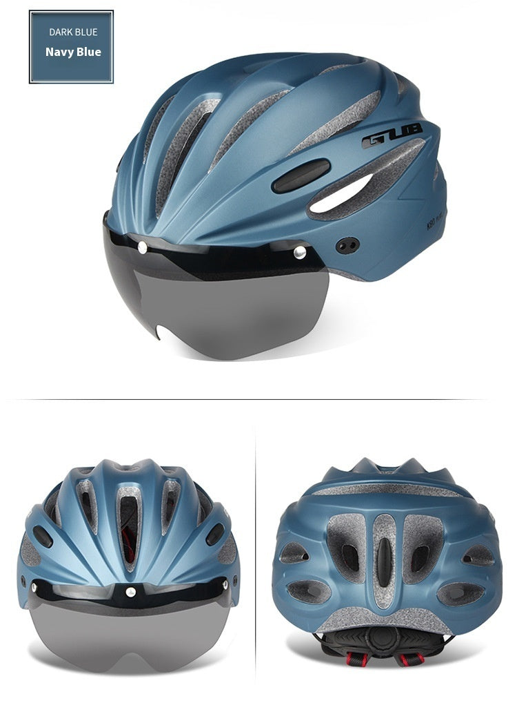 Mountain Bike Integrated Magnetic Goggles Helmet