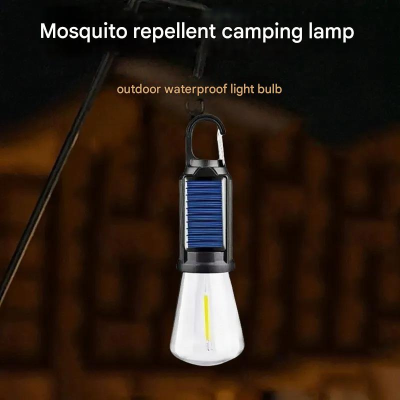 LED Solar Camping Light with Rechargeable Mosquito Repellent