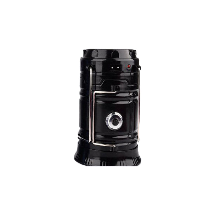 Solar charging type telescopic camping lantern