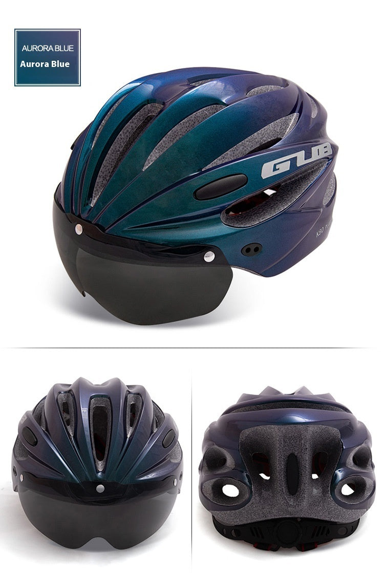 Mountain Bike Integrated Magnetic Goggles Helmet