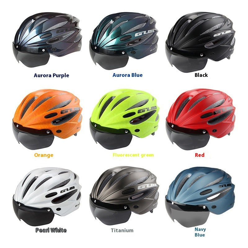 Mountain Bike Integrated Magnetic Goggles Helmet