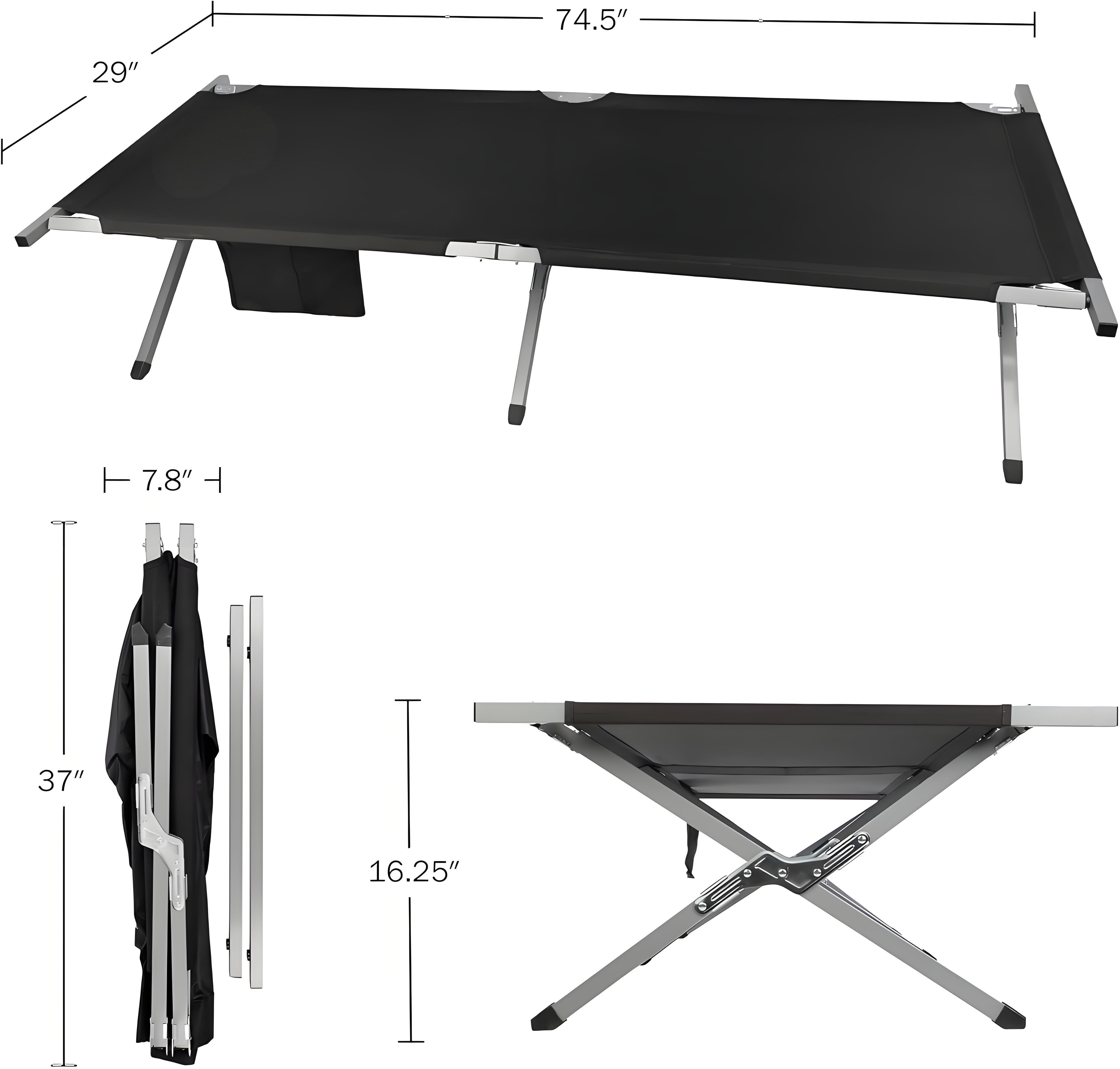 Foldable Lightweight Outdoor Camping Bed with Carry Bag
