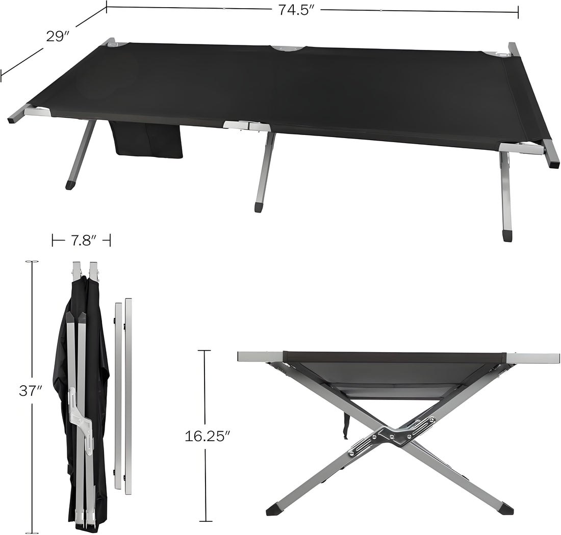 Foldable Lightweight Outdoor Camping Bed with Carry Bag
