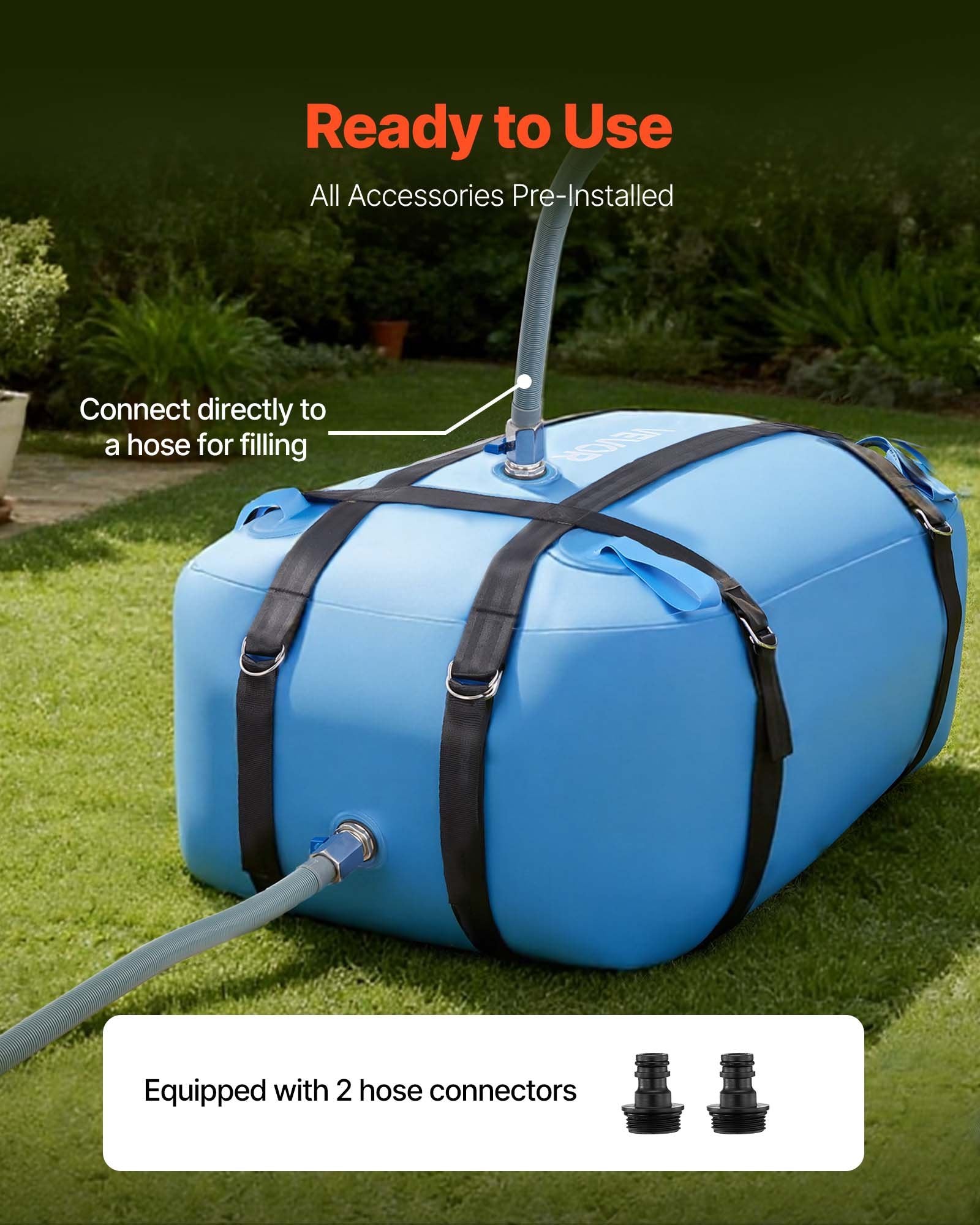 35 Gallon Collapsible TPU Water Storage Bladder for Camping and RV