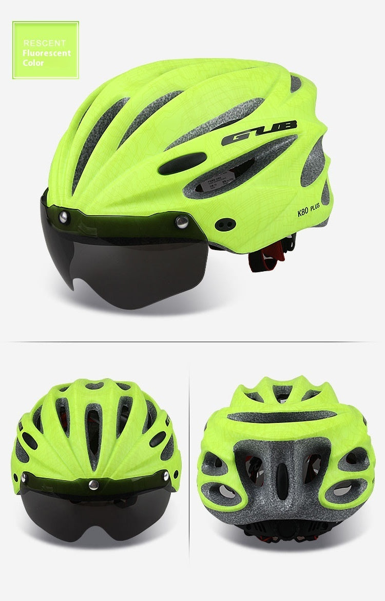 Mountain Bike Integrated Magnetic Goggles Helmet