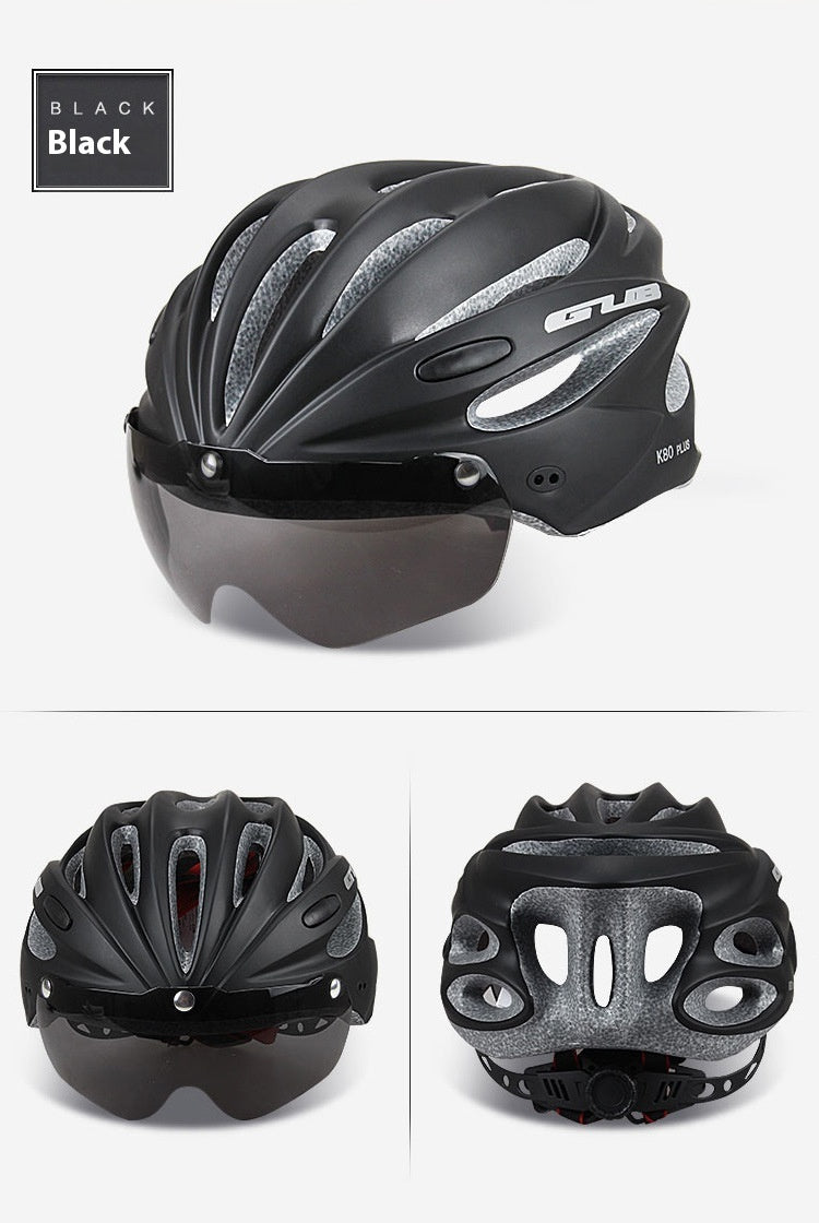 Mountain Bike Integrated Magnetic Goggles Helmet