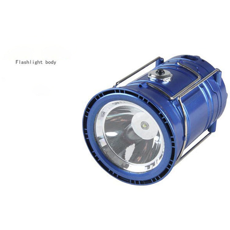 Solar charging type telescopic camping lantern