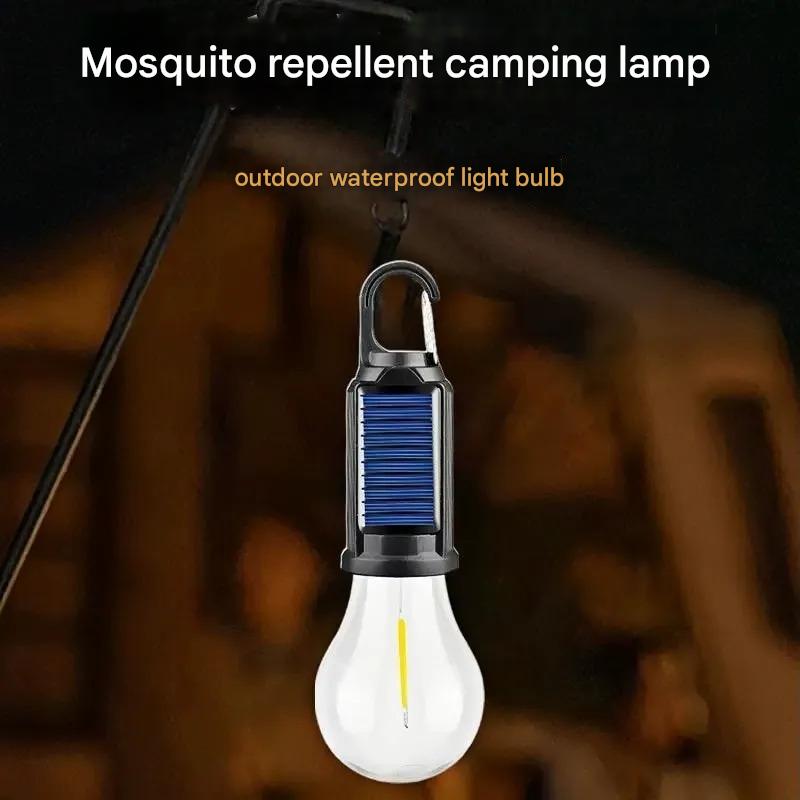 LED Solar Camping Light with Rechargeable Mosquito Repellent