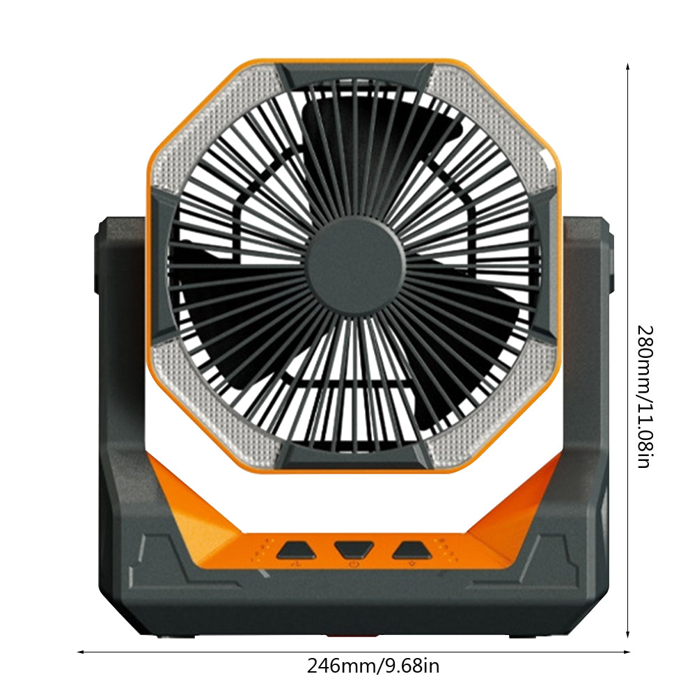 8000mAh Telescopic Wireless Camping Fan with USB Charging