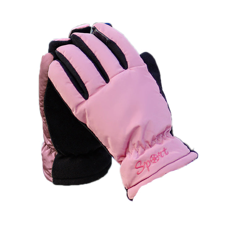 Cycling plus velvet windproof electric bike gloves