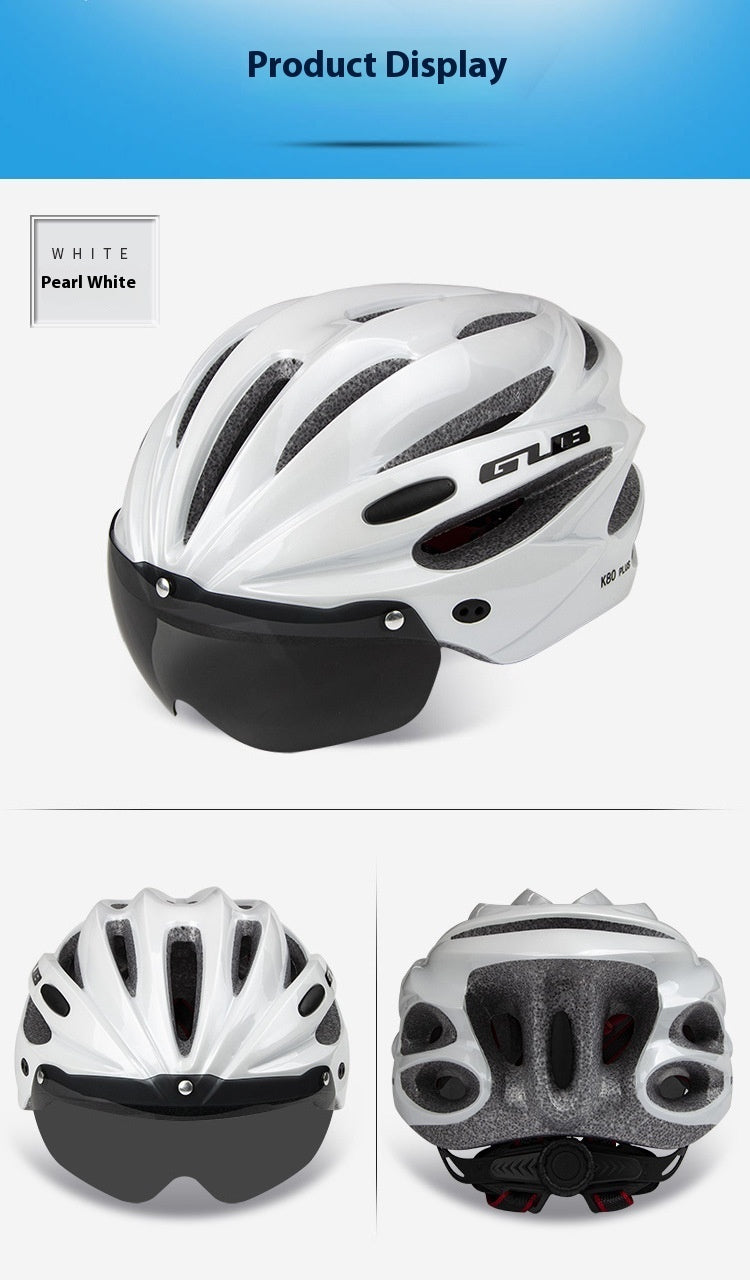 Mountain Bike Integrated Magnetic Goggles Helmet