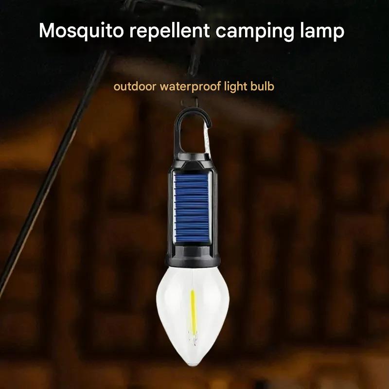 LED Solar Camping Light with Rechargeable Mosquito Repellent