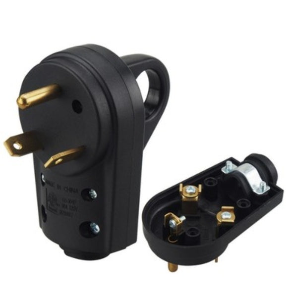 Trailer Camper RV Hot Power Locking Nema TT-30P Twist-Lock Plug 30A 125V