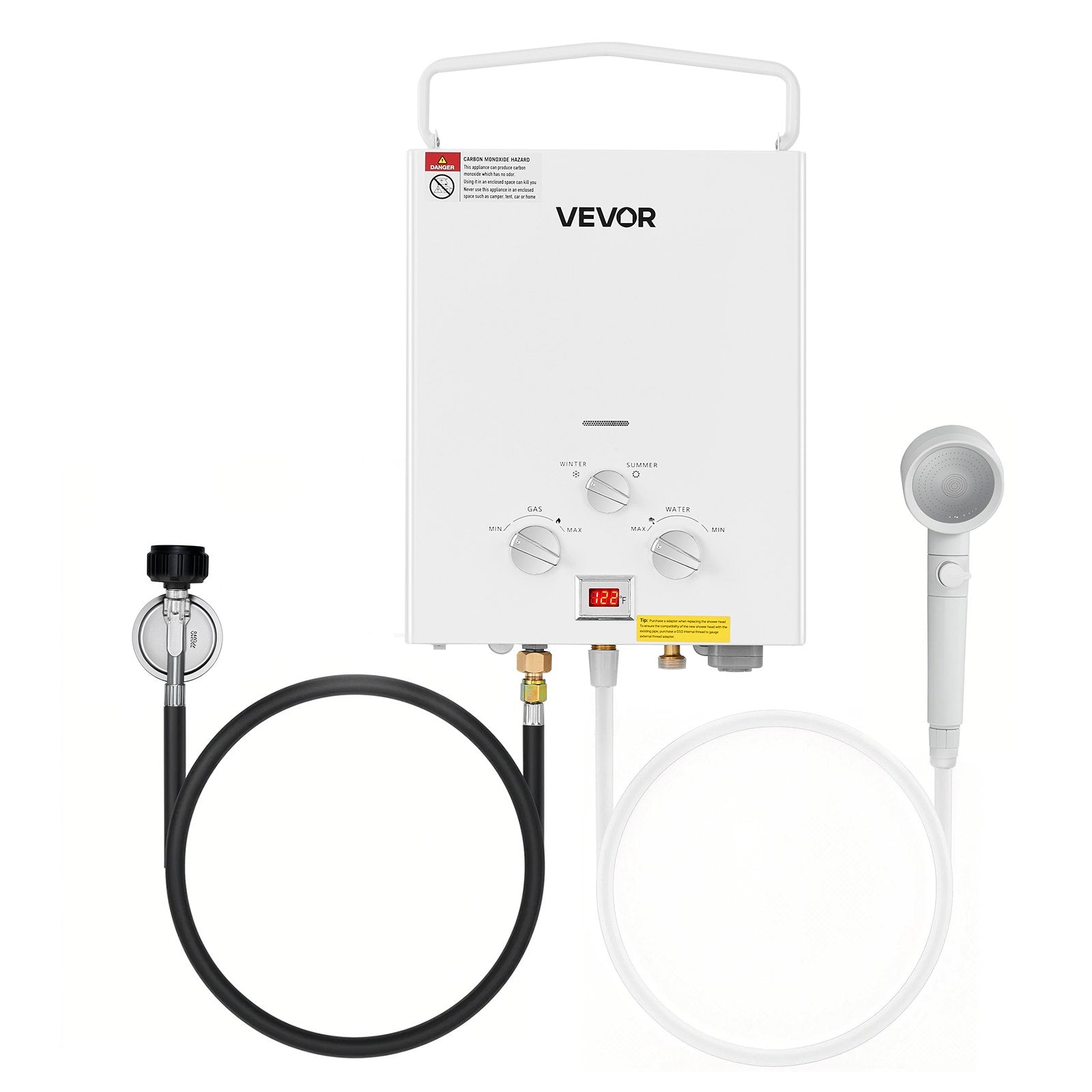 Portable 5L Propane Tankless Outdoor Water Heater 34000 BTU with Accessories