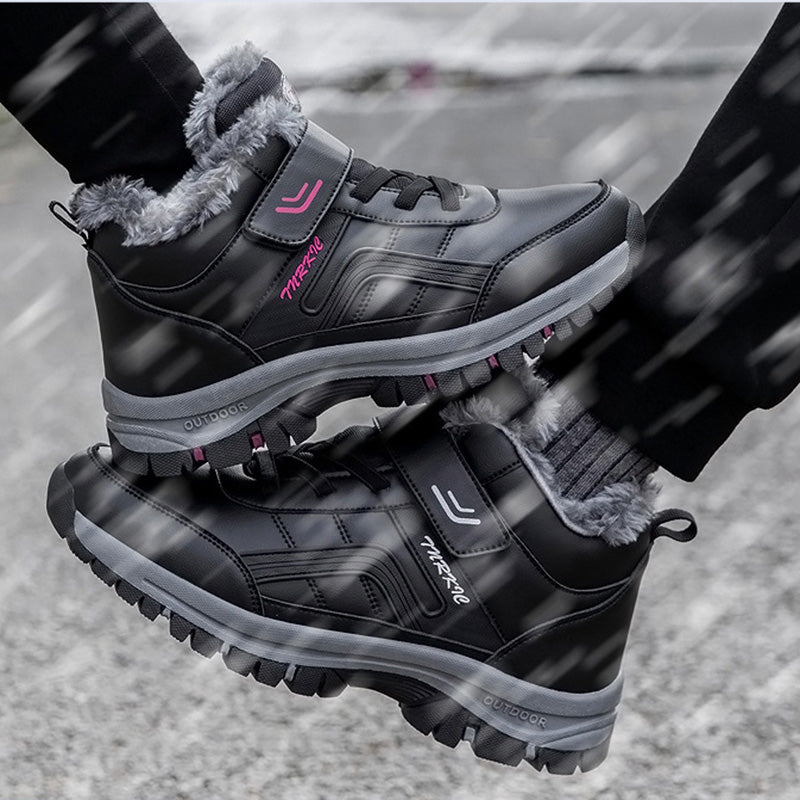 Winter Warm Plush Velcro Hiking Shoes