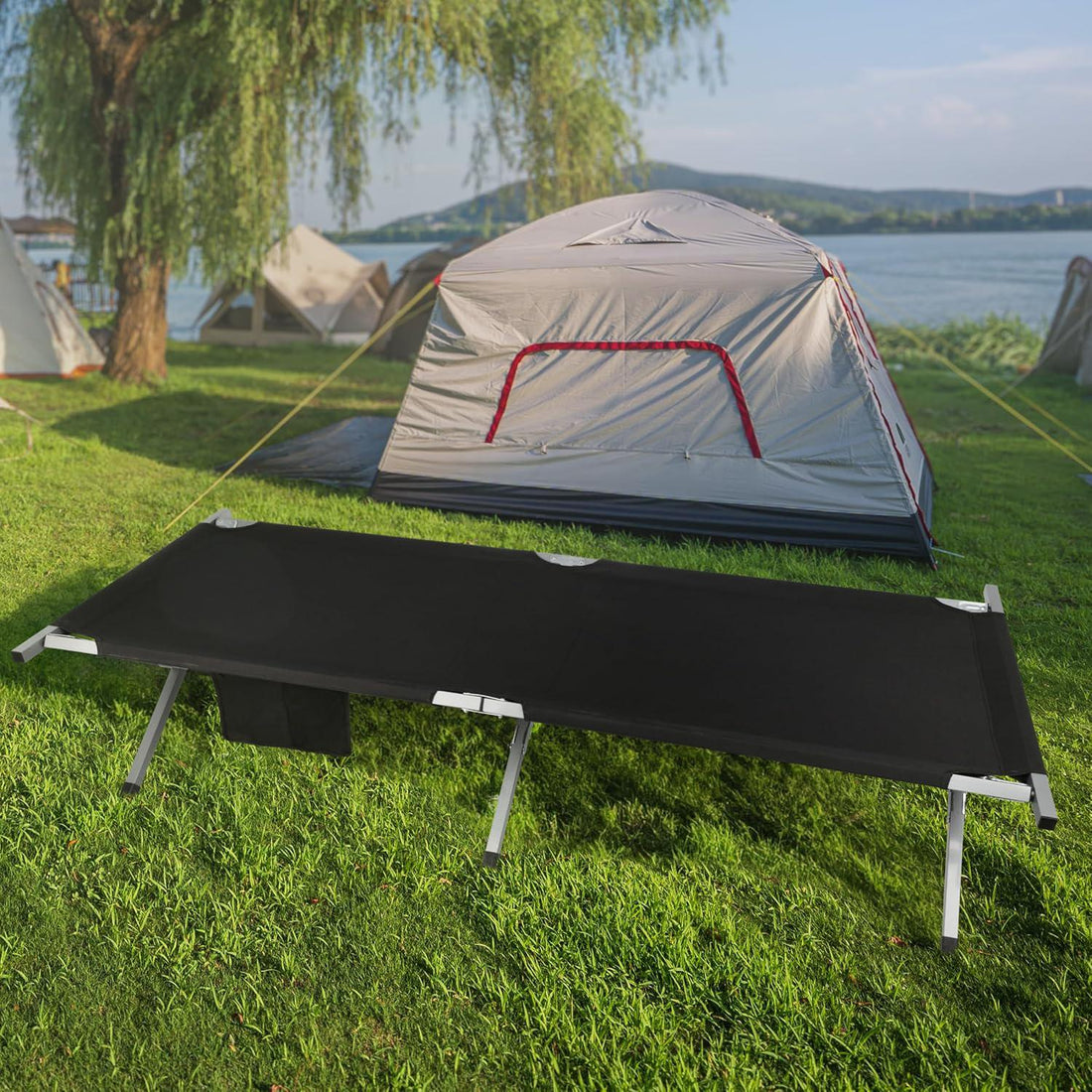 Foldable Lightweight Outdoor Camping Bed with Carry Bag