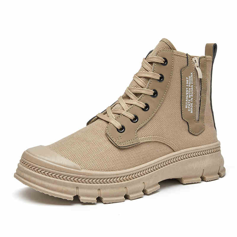 Hiking Men's Side Zipper High-top Shoes