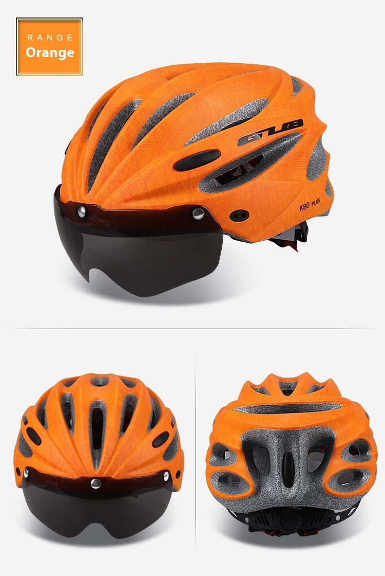 Mountain Bike Integrated Magnetic Goggles Helmet