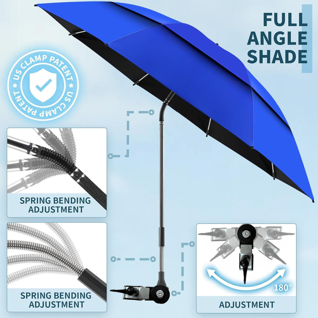 Foldable Outdoor Beach Chair with Sunshade